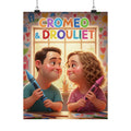 Romantic Kids Art Poster — “Cromeo & Drouliet” Matte Vertical Print