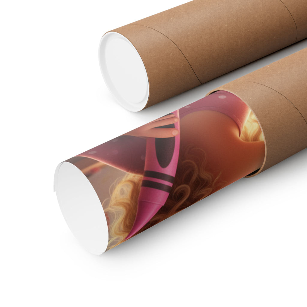 Romantic Kids Art Poster — “Cromeo & Drouliet” Matte Vertical Print