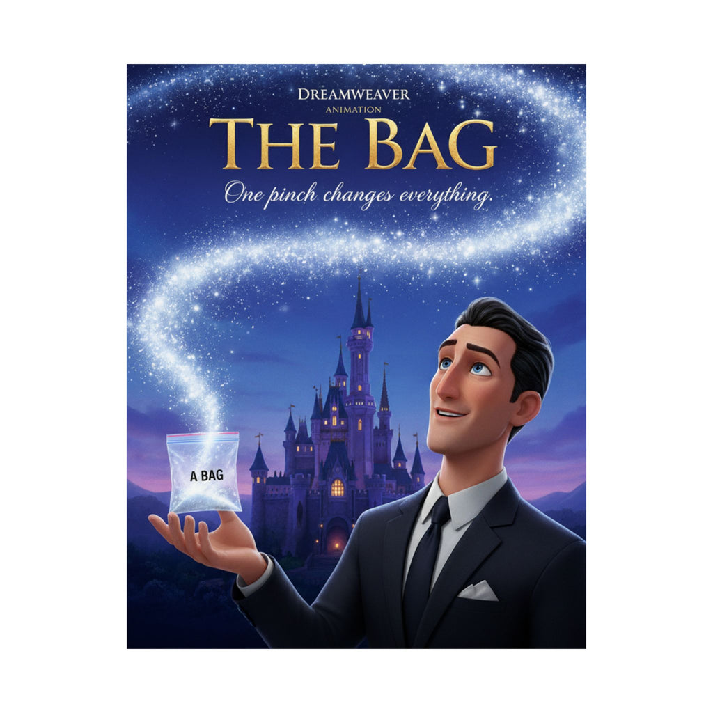 The Bag Matte Poster — Magical Movie-Style Wall Art ("One pinch changes everything")